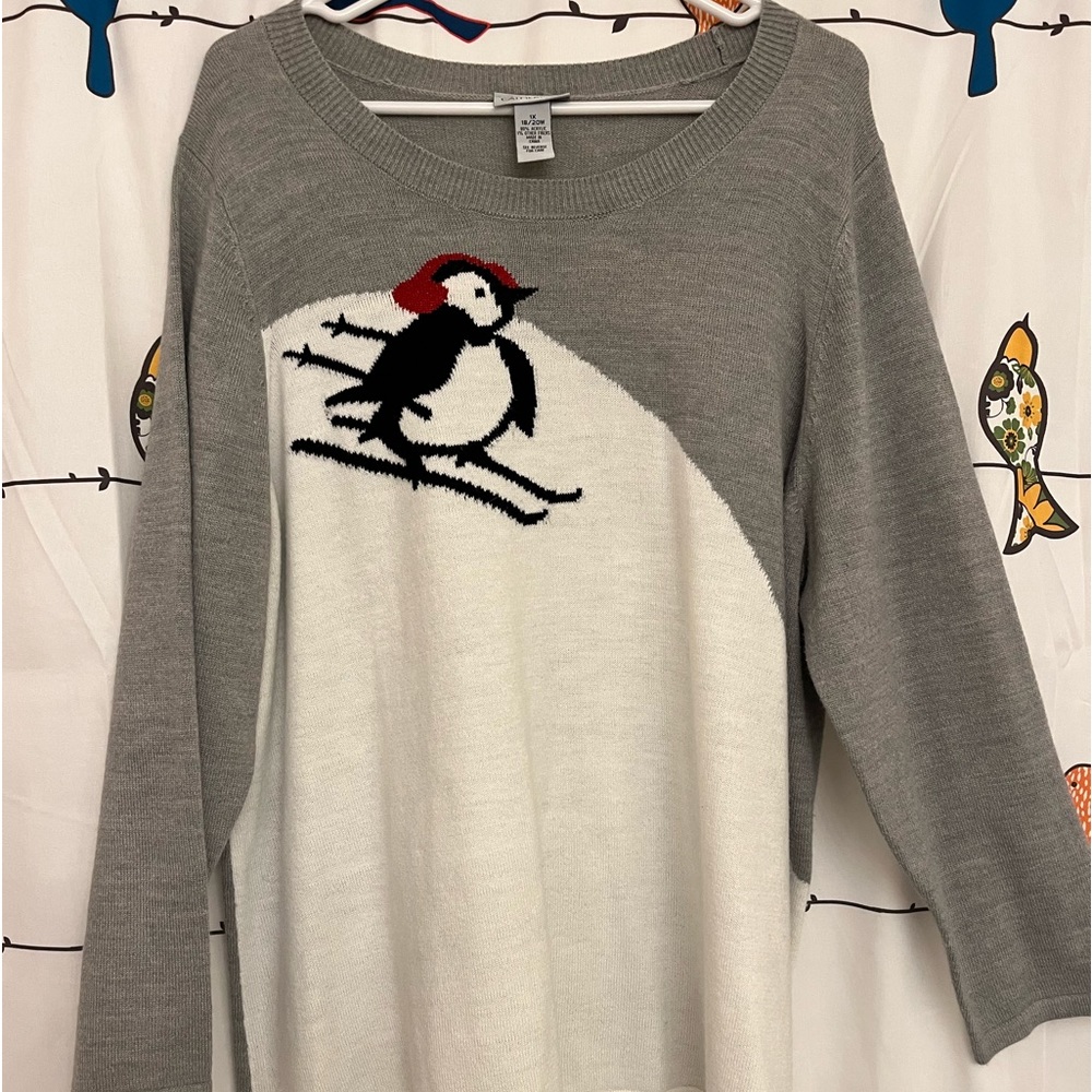 Penguin Skiing - Sweater - Catherines size 1X